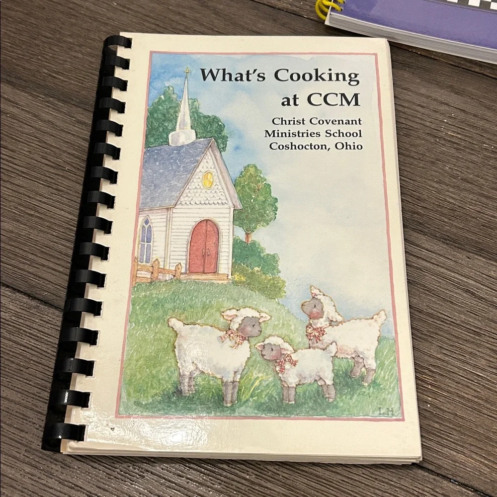 Vintage Spiral-Bound Cookbooks local Ohio Church History Family Recipes